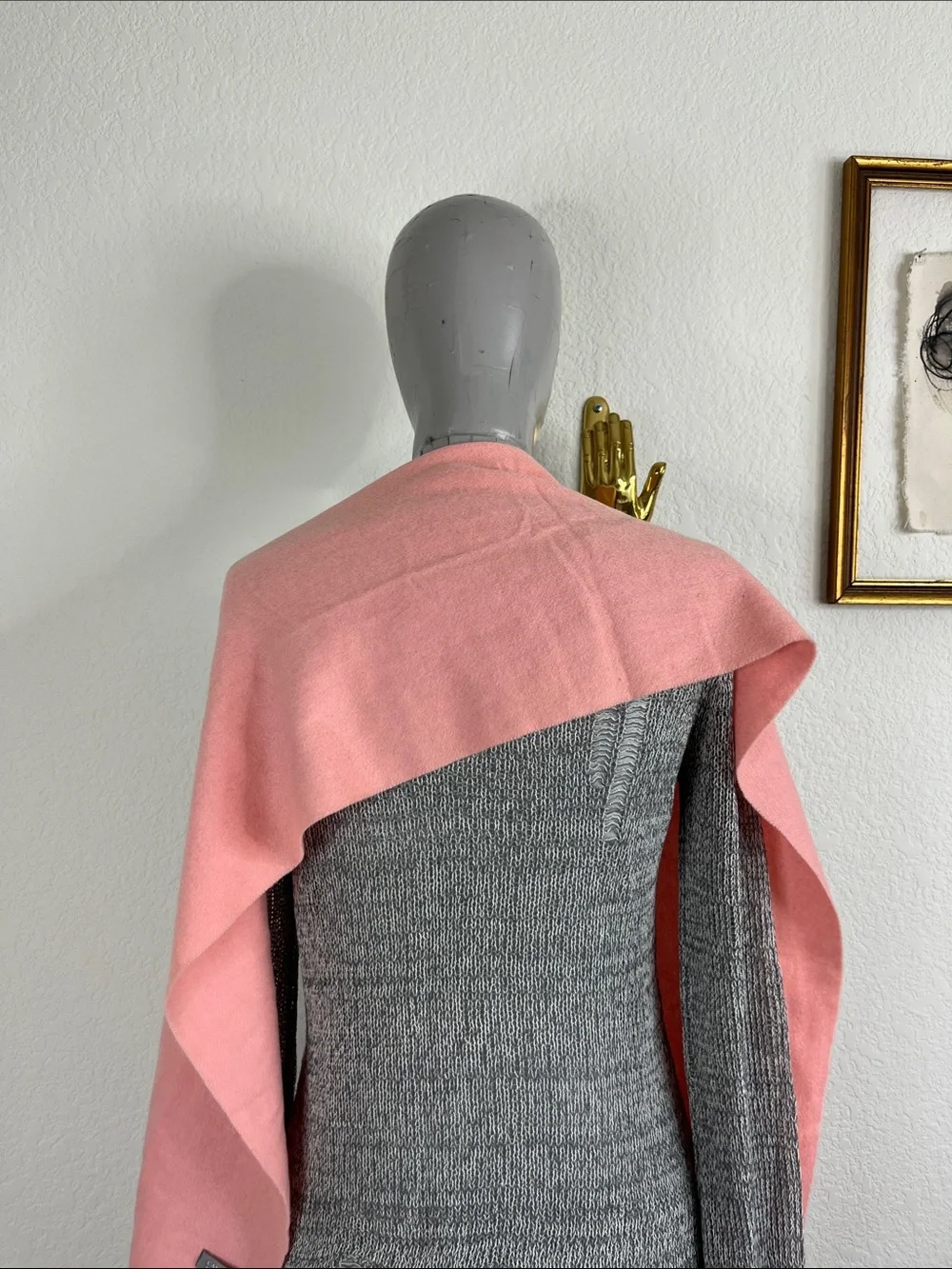 Charter Club Pink Salmon Cashmere Fringe Scarf